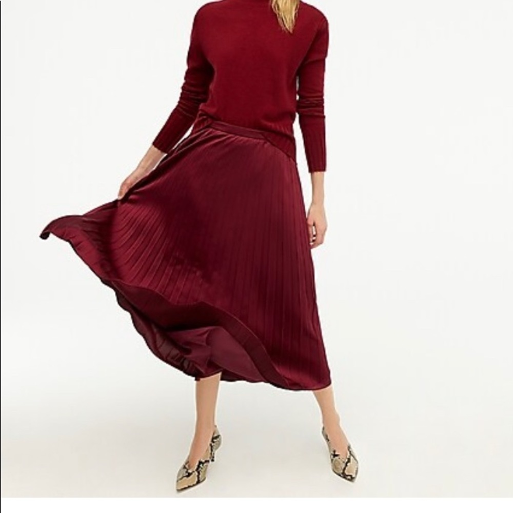 J Crew pleated midi skirt